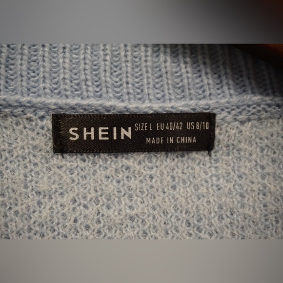 SHEIN cloud cardigan light blue sz large - Picture 2 of 4